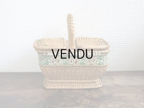 画像3: アンティーク  小さなサイズ 薔薇のパニエ ローズパニエ (3)