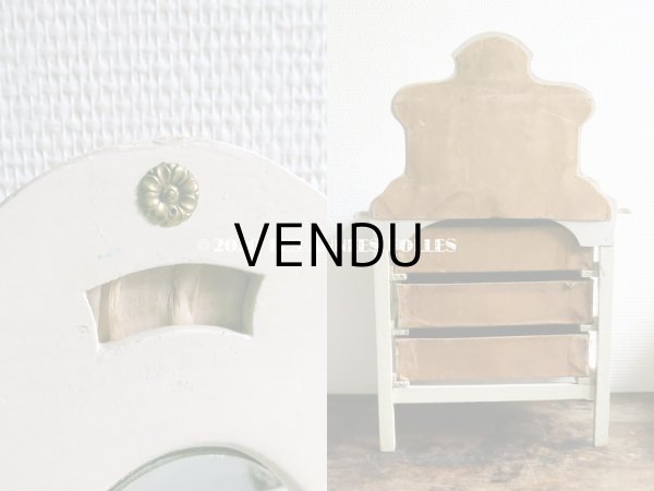 画像4: アンティーク カルトナージュチェスト  薔薇模様 ミラー付き (4)