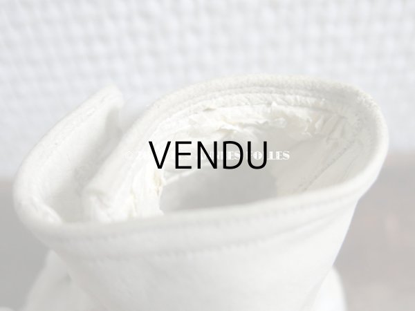 画像11: 1900年代 アンティーク ボタンアップ　ベビーシューズ  ホワイト・ヌバック製  (11)