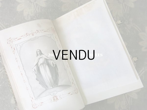 画像10: アンティーク ミサ典書 王冠と百合の紋章付き (10)