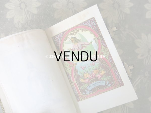 画像11: アンティーク ミサ典書 王冠と百合の紋章付き (11)