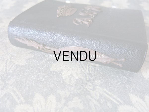 画像4: アンティーク ミサ典書 王冠と百合の紋章付き (4)