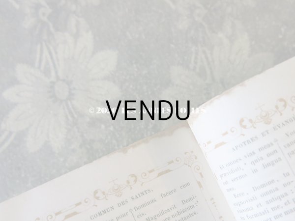 画像14: アンティーク ミサ典書 王冠と百合の紋章付き (14)