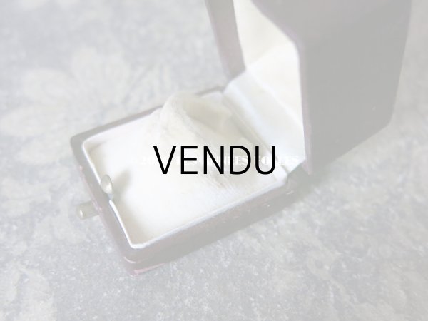 画像4: アンティーク  リングボックス ジュエリーボックス 銀彩入り ボルドー (4)