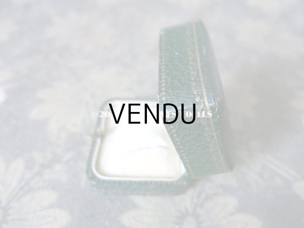 画像4: 1900年代 アンティーク  ピアス用 ジュエリーボックス グリーン (4)