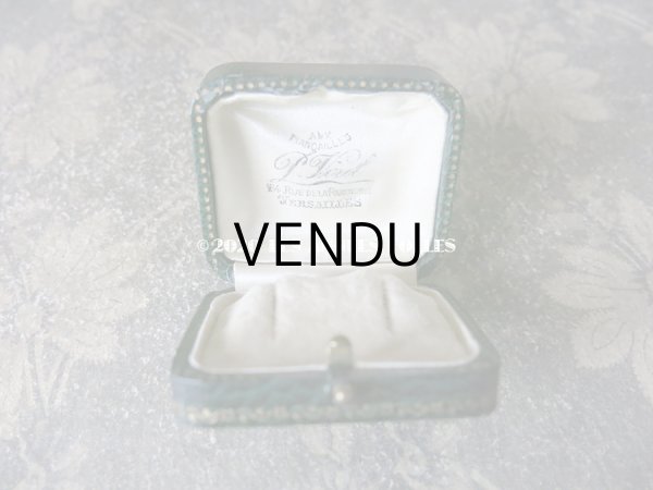 画像3: 1900年代 アンティーク  ピアス用 ジュエリーボックス グリーン (3)