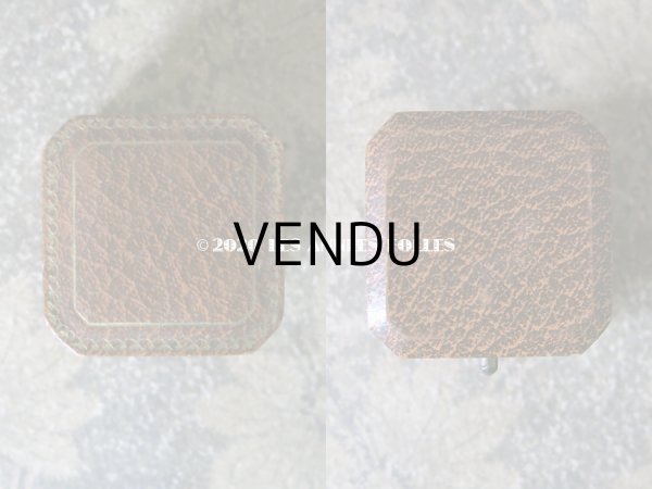 画像4: 1900年代 アンティーク  リングボックス ブラウン ジュエリーボックス  (4)