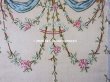画像18: 1900年代 アンティーク 大きなリボンが結ばれた カルトナージュ  カードホルダー  リボンと花のガーランド＆白鳩  (18)