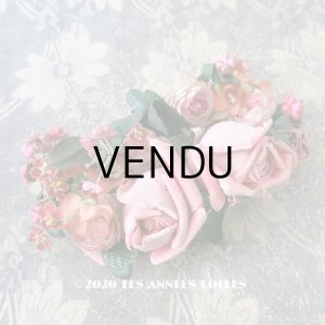 画像: アンティーク 薔薇の布花 