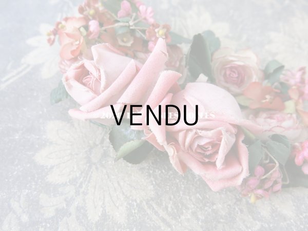 画像3: アンティーク 薔薇の布花  (3)