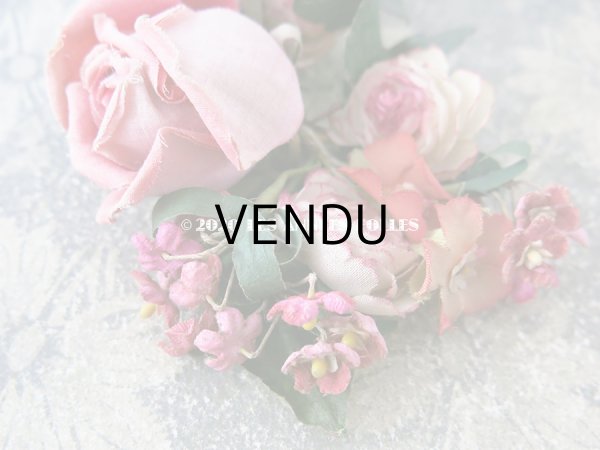 画像4: アンティーク 薔薇の布花  (4)