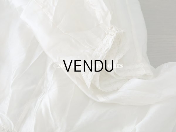 画像9: 1900年代 アンティーク シルク製 ペチコート オフホワイト (9)