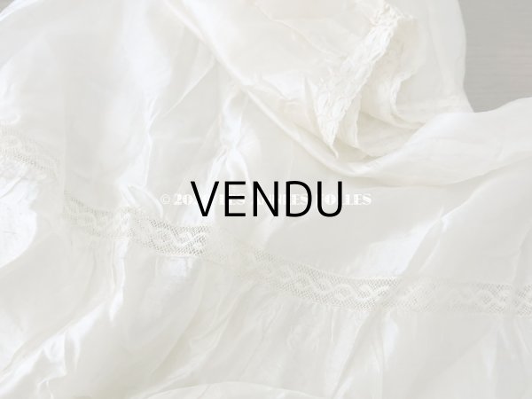 画像8: 1900年代 アンティーク シルク製 ペチコート オフホワイト (8)