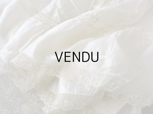 画像7: 1900年代 アンティーク シルク製 ペチコート オフホワイト (7)