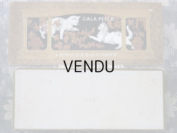 画像3: アンティーク ラングドシャのお菓子箱  LANGUES DE CHATS - GALA PETER - (3)