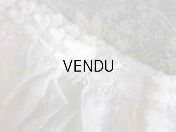 画像6: 1900年代 アンティーク シルク製 ペチコート オフホワイト (6)