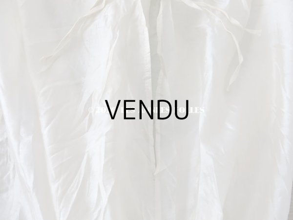 画像5: 1900年代 アンティーク シルク製 ペチコート オフホワイト (5)