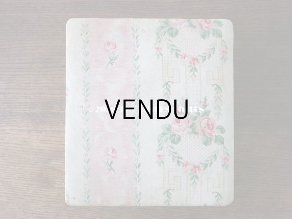 画像5: アンティーク カルトナージュボックス ピンクの薔薇のリース (5)