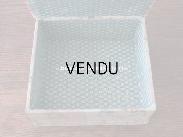 画像4: アンティーク カルトナージュボックス ピンクの薔薇のリース (4)