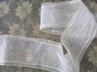 画像2: アンティーク  ドットの刺繍入り コットン生地のリボン　4.5m ヴァランシエンヌレースの縁取り (2)