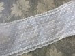 画像3: アンティーク  ドットの刺繍入り コットン生地のリボン　4.5m ヴァランシエンヌレースの縁取り (3)