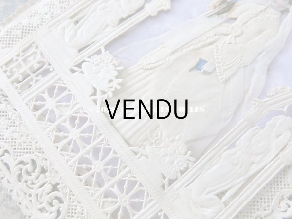 画像4: 19世紀末　アンティーク  立体 初聖体のカニヴェ プルミエール・コミュニオン (4)