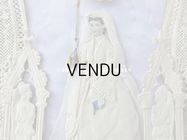 画像7: 19世紀末　アンティーク  立体 初聖体のカニヴェ プルミエール・コミュニオン (7)