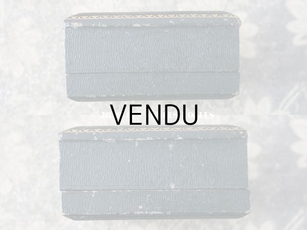 画像10: アンティーク 金彩入り ブレスレット用 ジュエリーボックス ダークグリーン (10)