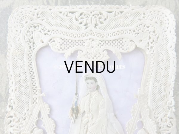 画像5: 19世紀末　アンティーク  立体 初聖体のカニヴェ プルミエール・コミュニオン (5)