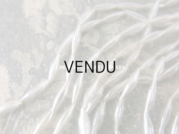 画像5: アンティーク スフレビーズ  透明 シャンデリアのクリスタルカラー 3×9mm  吹きガラス製 ビーズ (5)