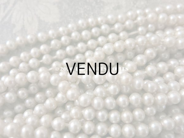 画像5: 1920年代 アンティーク 吹きガラス製 フェイクパール スフレビーズ 6mm  (5)