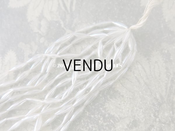 画像4: アンティーク スフレビーズ  透明 シャンデリアのクリスタルカラー 3×9mm  吹きガラス製 ビーズ (4)