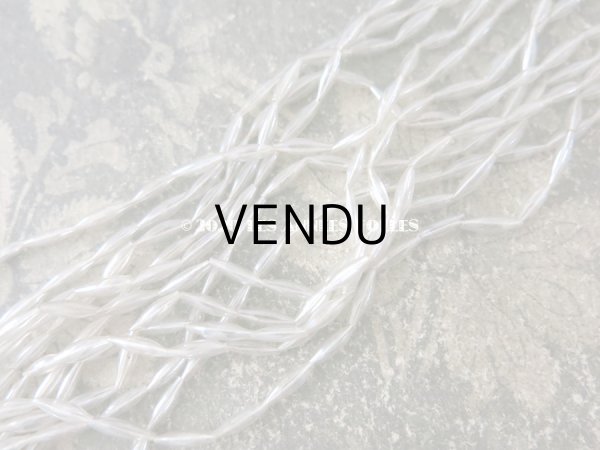 画像3: アンティーク スフレビーズ  透明 シャンデリアのクリスタルカラー 3×9mm  吹きガラス製 ビーズ (3)