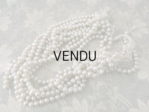 画像3: 1920年代 アンティーク 吹きガラス製 フェイクパール スフレビーズ 6mm  (3)