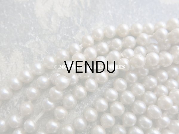 画像7: 1920年代 アンティーク 吹きガラス製 フェイクパール スフレビーズ 6mm  (7)