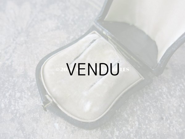 画像4: 19世紀 アンティーク ジュエリーボックス ピアス用 黒 (4)