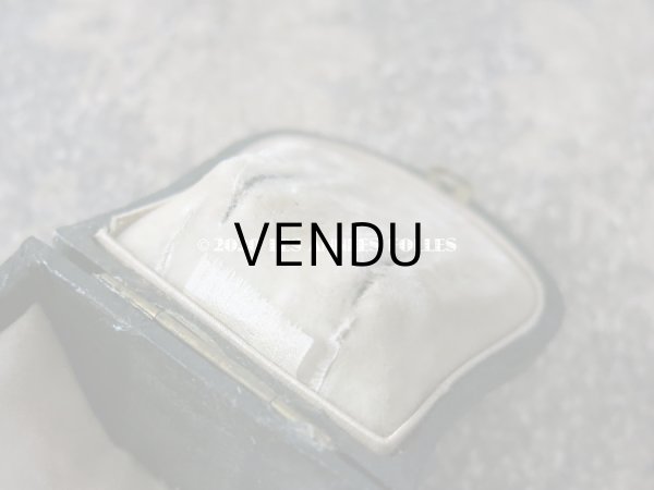 画像5: 19世紀 アンティーク ジュエリーボックス ピアス用 黒 (5)