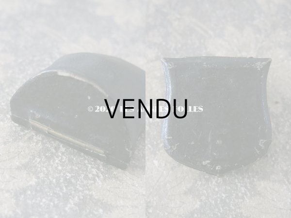 画像8: 19世紀 アンティーク ジュエリーボックス ピアス用 黒 (8)