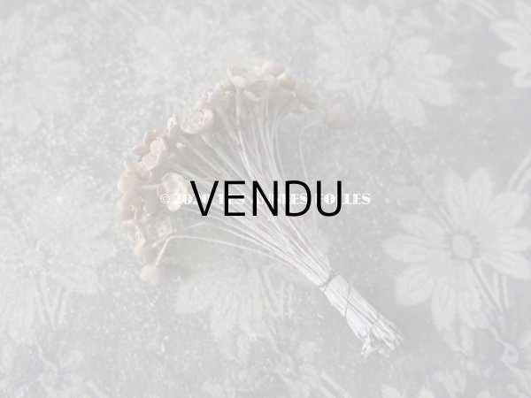 画像7: アンティーク ティアラ制作用 ワックスフラワーパーツ 60〜70ピースのセット (S） (7)