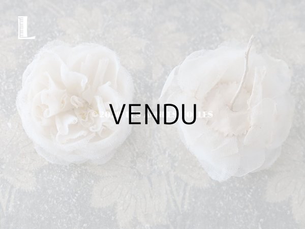 画像14: 19世紀末 アンティーク 薔薇の布花 花嫁の花冠 オフホワイト (14)