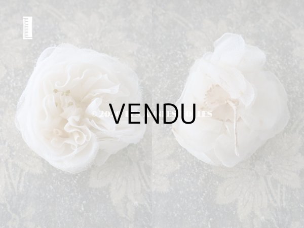 画像11: 19世紀末 アンティーク 薔薇の布花 花嫁の花冠 オフホワイト (11)