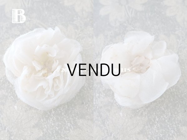 画像4: 19世紀末 アンティーク 薔薇の布花 花嫁の花冠 オフホワイト (4)
