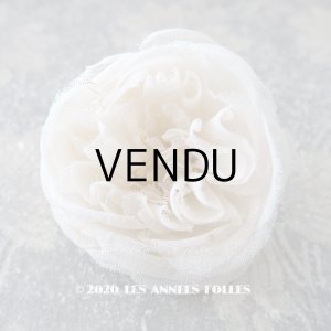 画像: 19世紀末 アンティーク 薔薇の布花 花嫁の花冠 オフホワイト