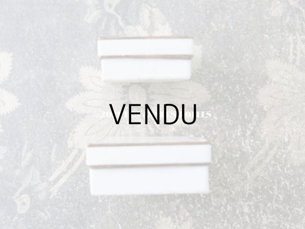 画像8: 1900年代 アンティーク 小さなジュエリーボックス ホワイト＆ゴールド (8)