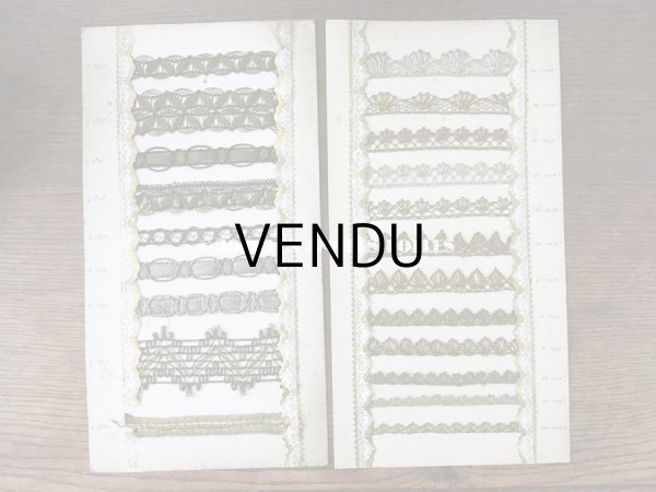 画像9: アンティーク 箱入り メタルレース & メタルブレードのサンプラー 46枚のセット (9)