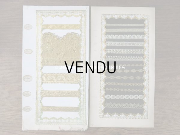 画像5: アンティーク 箱入り メタルレース & メタルブレードのサンプラー 46枚のセット (5)