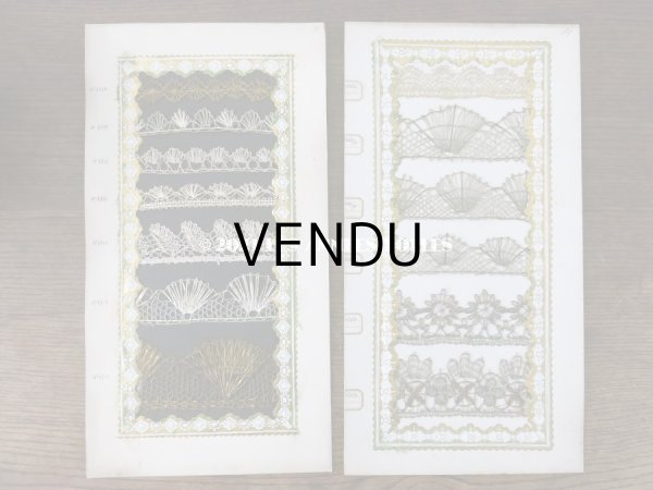 画像10: アンティーク 箱入り メタルレース & メタルブレードのサンプラー 46枚のセット (10)