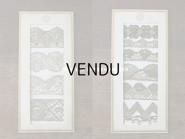 画像11: アンティーク 箱入り メタルレース & メタルブレードのサンプラー 46枚のセット (11)