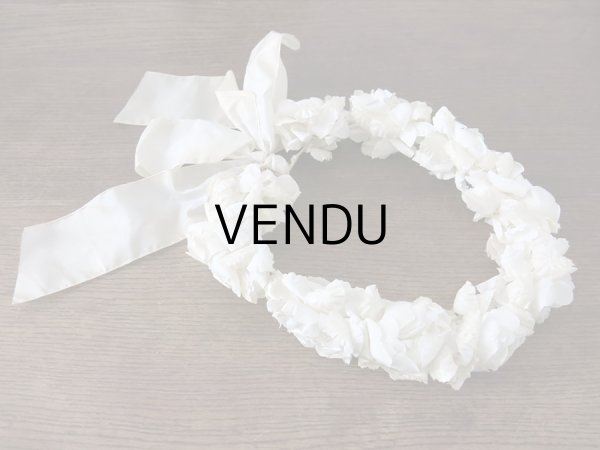 画像10: アンティーク 硝子の蓋のショーケース入り コミュニオンのヘッドリース　プレザントワール (10)