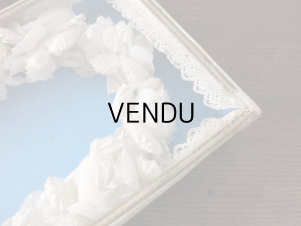 画像7: アンティーク 硝子の蓋のショーケース入り コミュニオンのヘッドリース　プレザントワール (7)